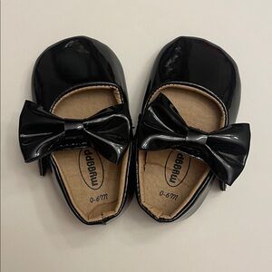 Black Bow Baby Girl Shoes